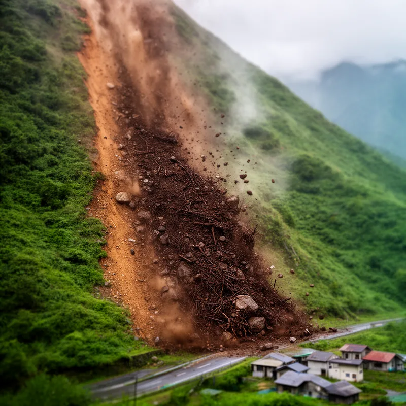 to landsliding