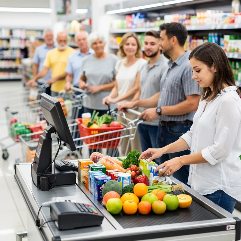 checkout line