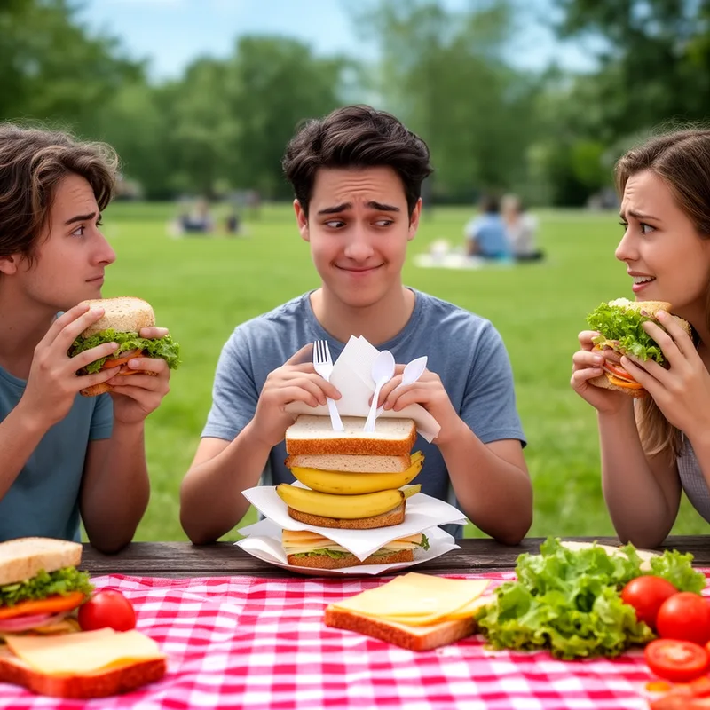 a few sandwiches short of a picnic