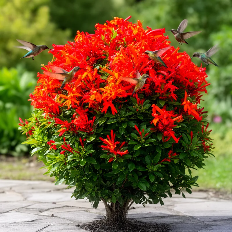 scarlet bush
