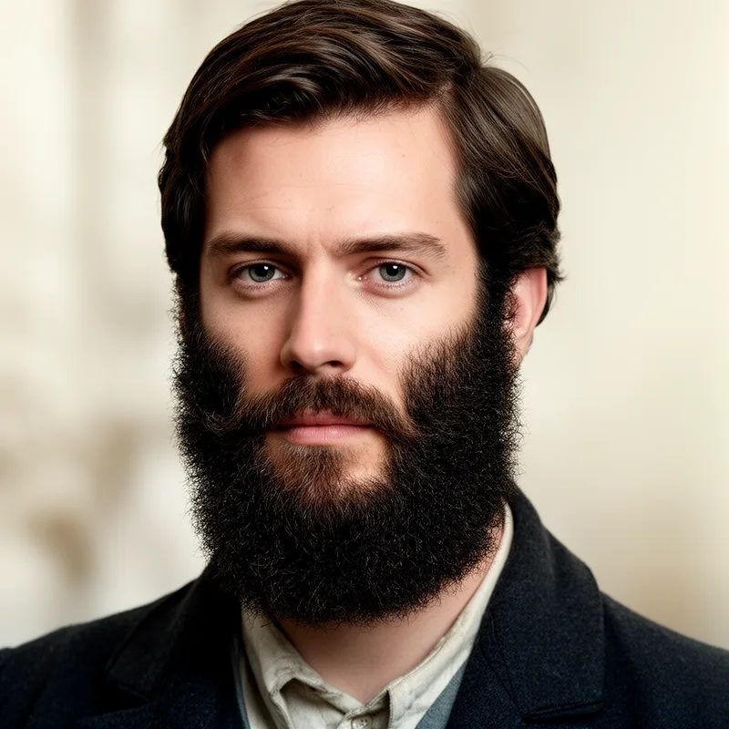 muttonchop style beard