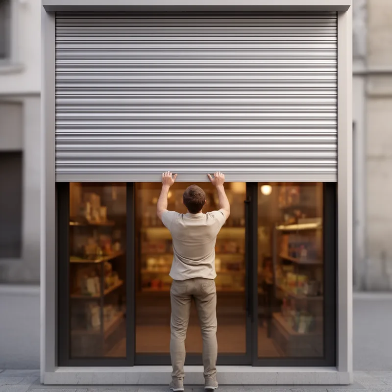 to pull the shutter down