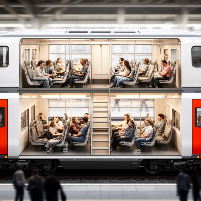 double-deck rail car