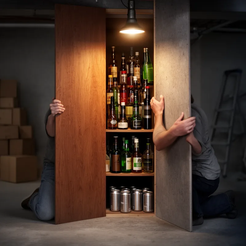 stash of booze
