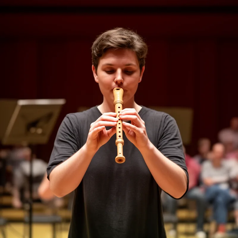 recorder player