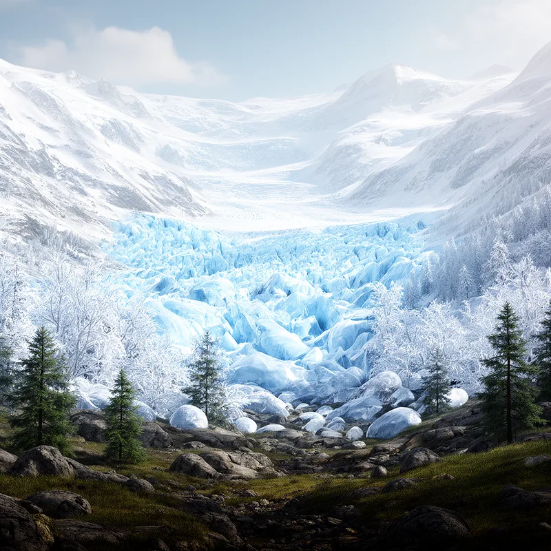 to glaciate