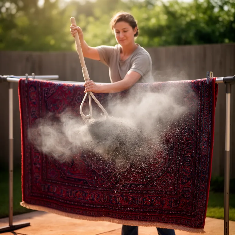 to beat the dust out