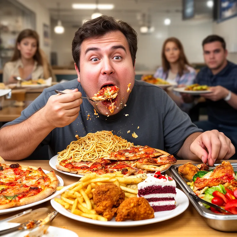 gluttonously