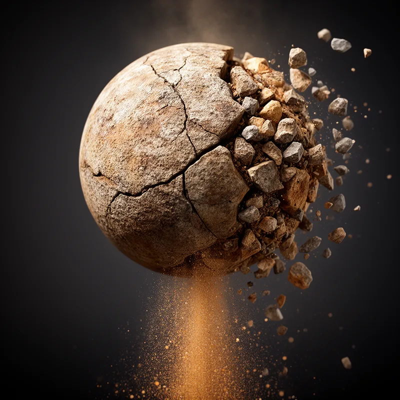 to disintegrate