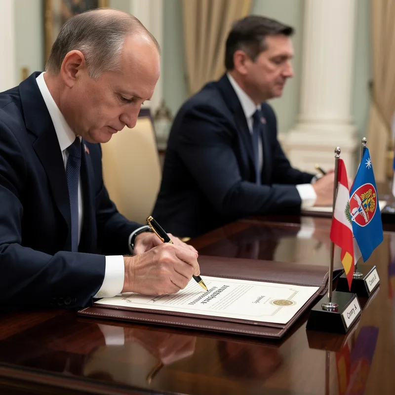 to sign a treaty