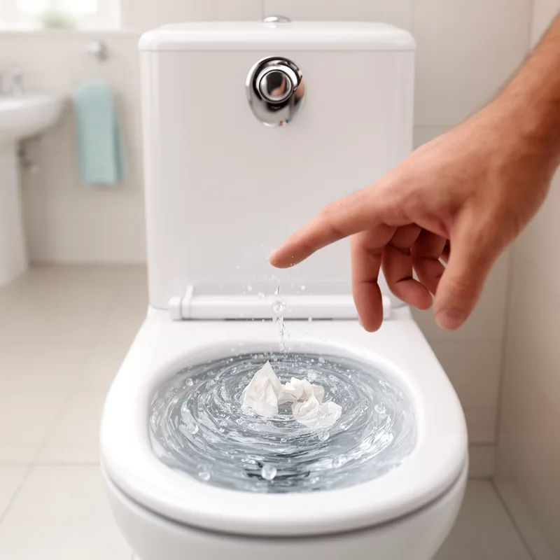 to flush the loo
