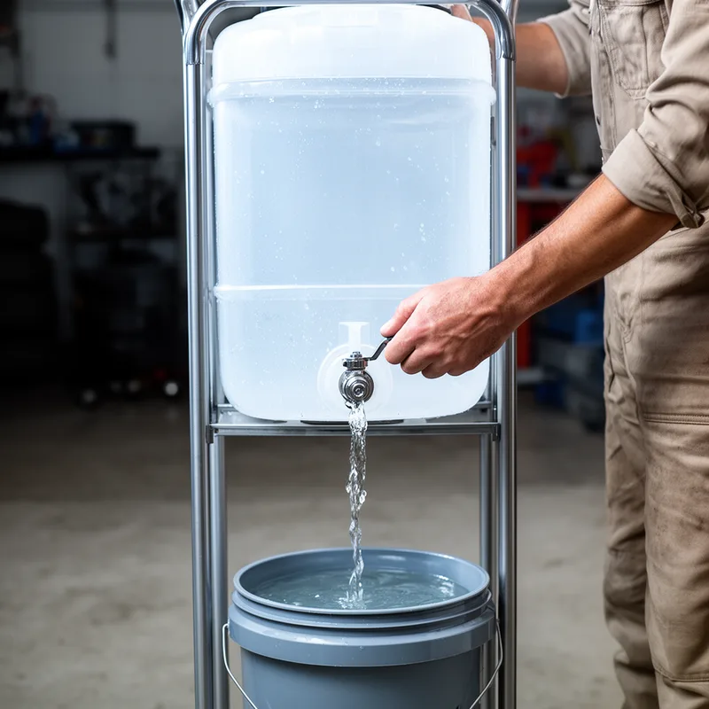 to empty the tank