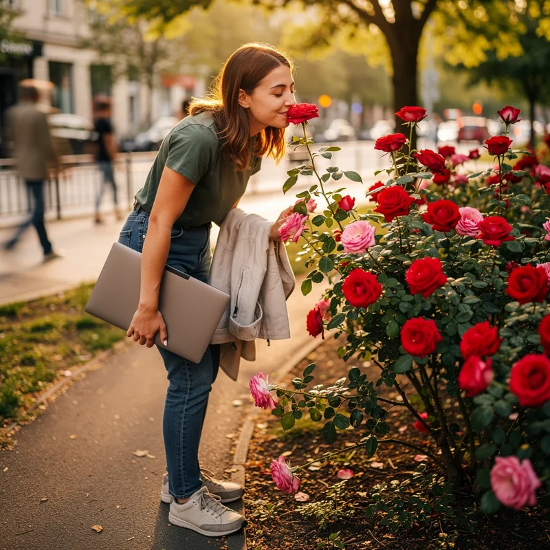 to stop and smell the roses