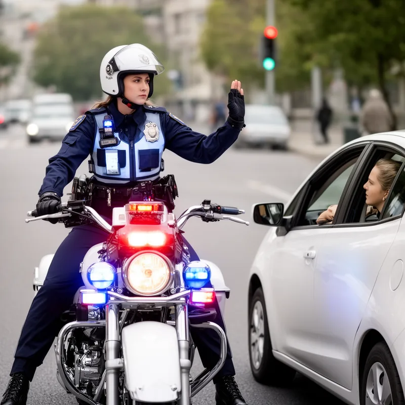motorcycle policewoman