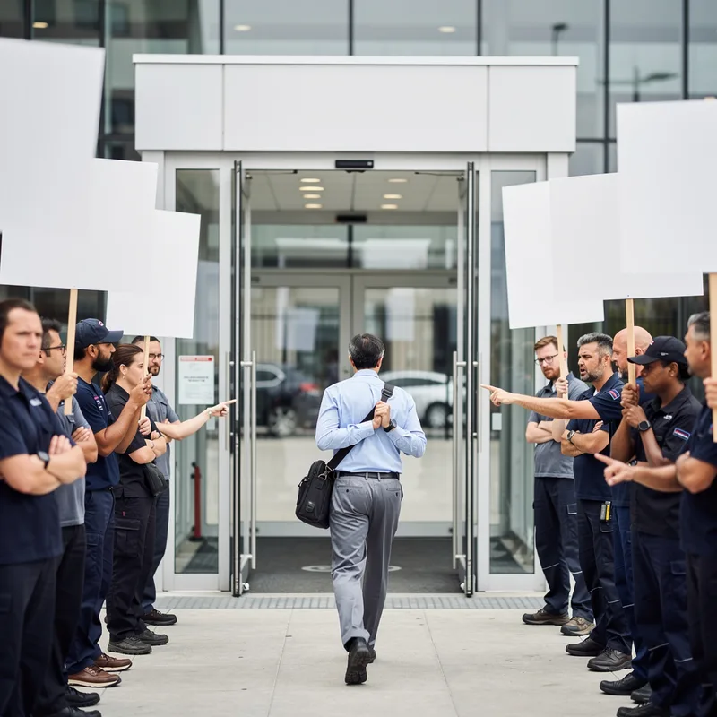 to cross the picket line