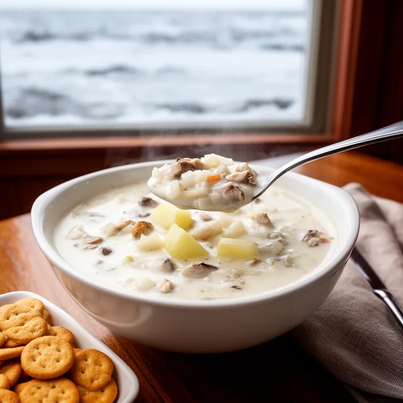 New England clam chowder