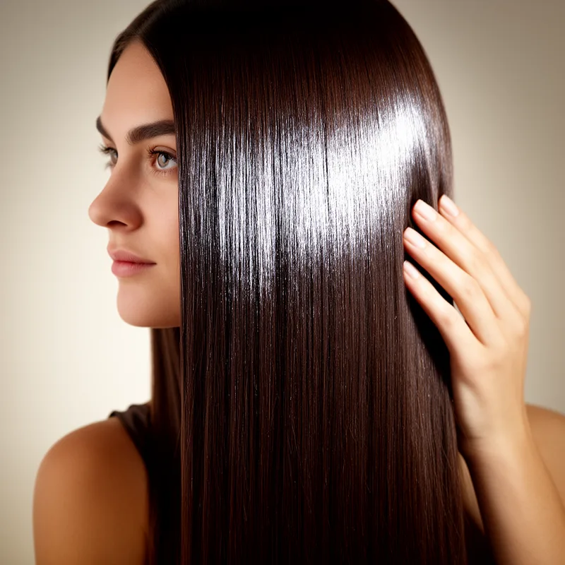 glossy-haired