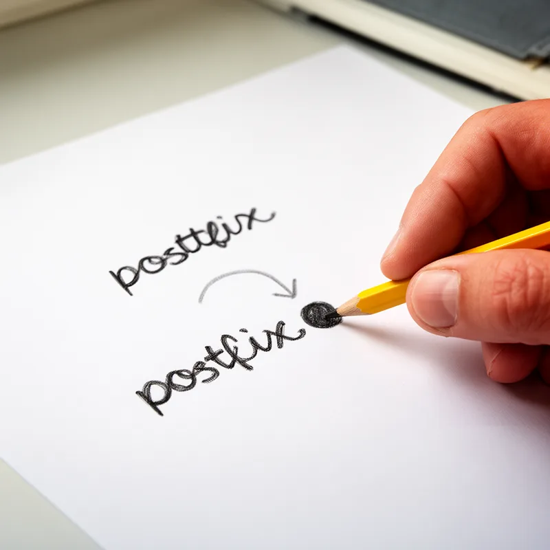 to postfix