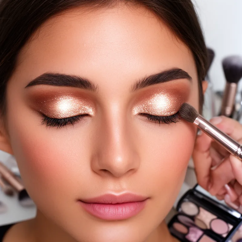 shimmery eyeshadow