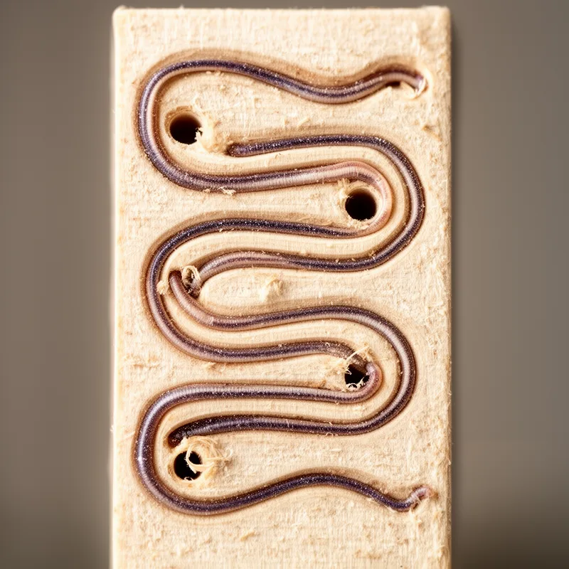 worm-shaped