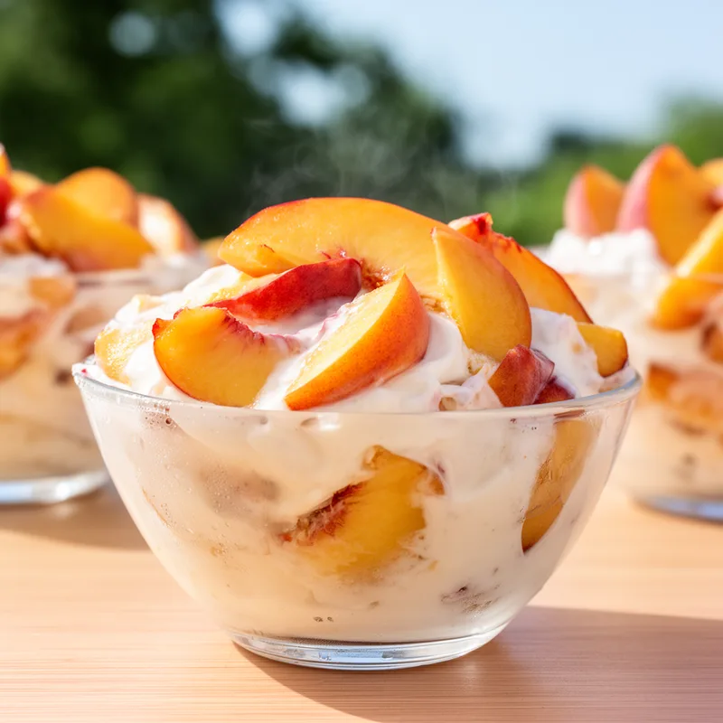 mix of peaches and cream
