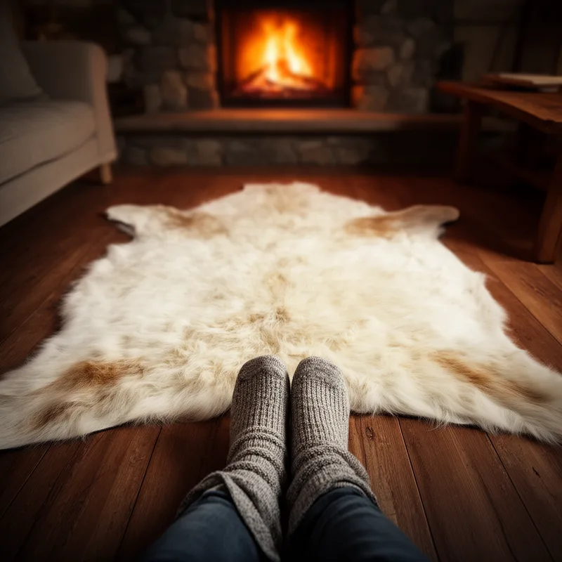 goatskin rug