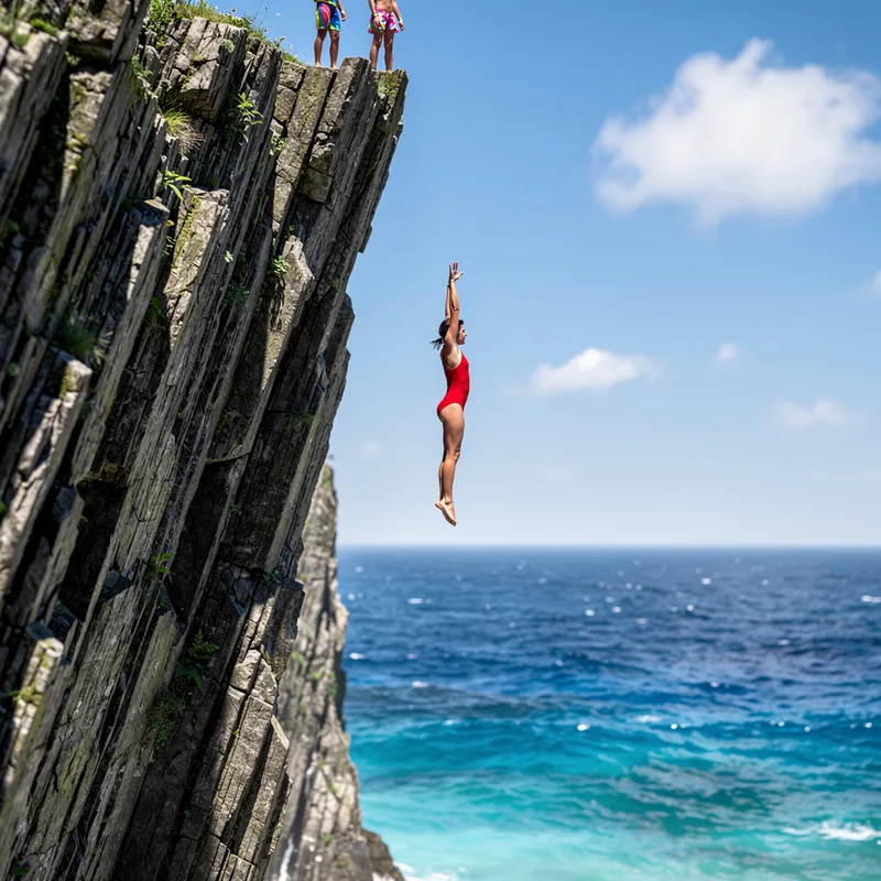 cliff diving
