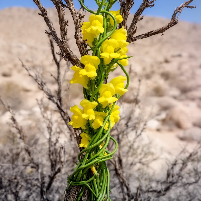 yellow twining snapdragon
