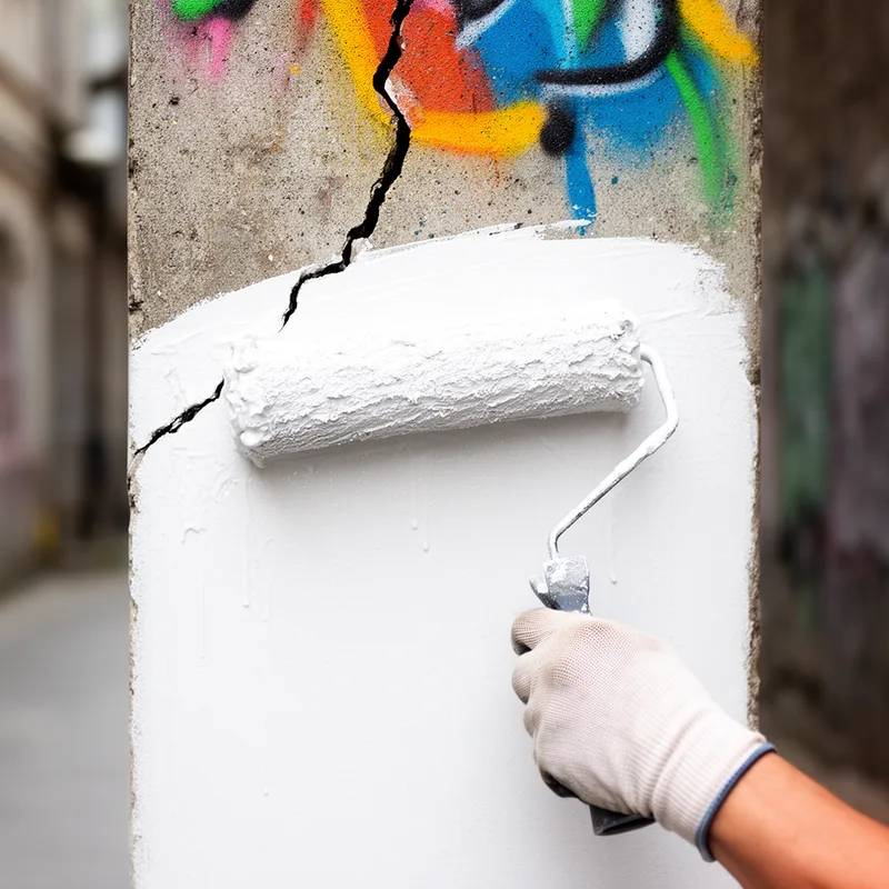 to plaster over