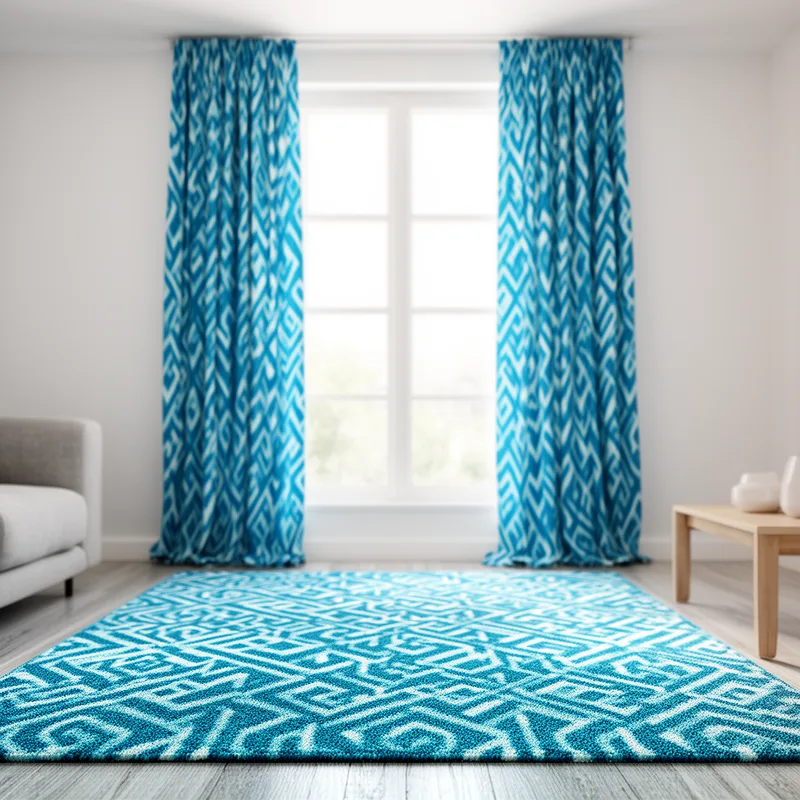 the carpet matches the drapes