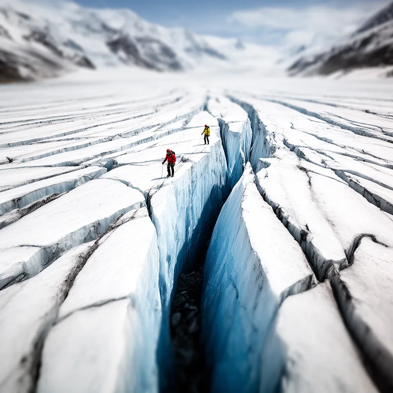 crevassed