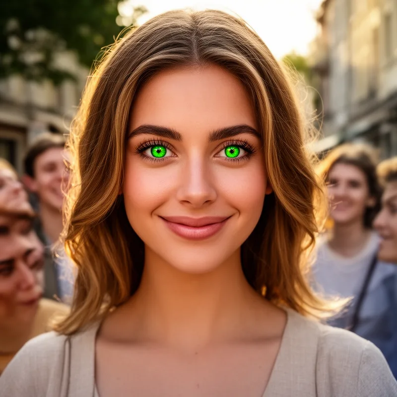 green-eyed beauty