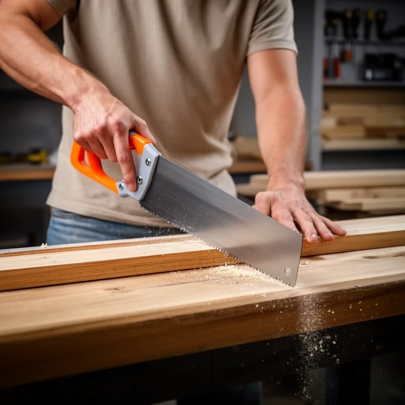 sawing wood
