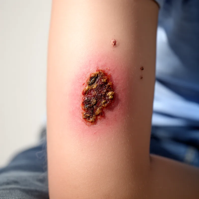scabbed