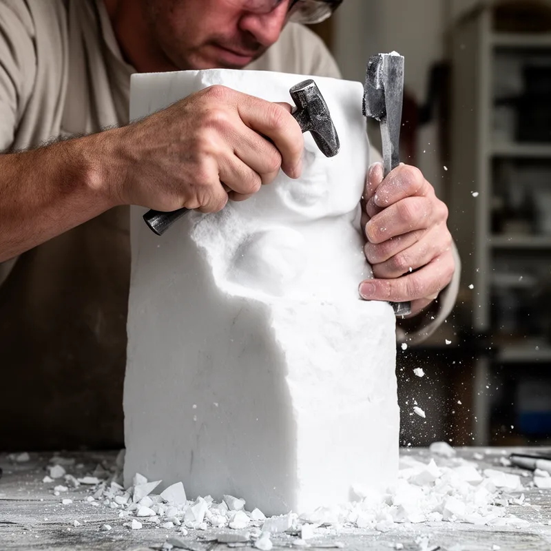 to chisel away