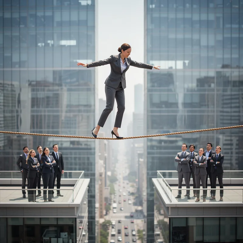to walk a tightrope