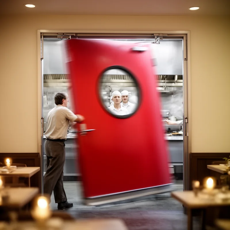 swinging door