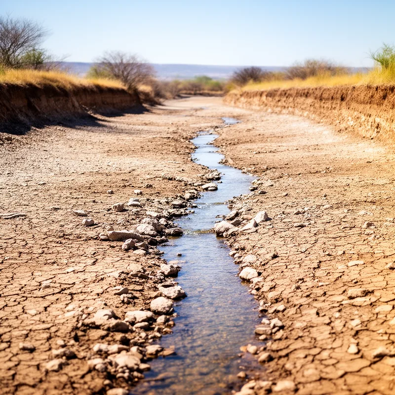 to run like a dry creek