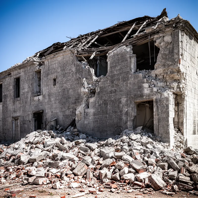 in ruins