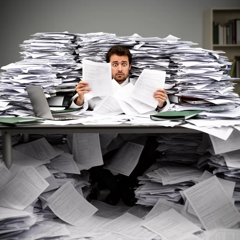 sea of paperwork