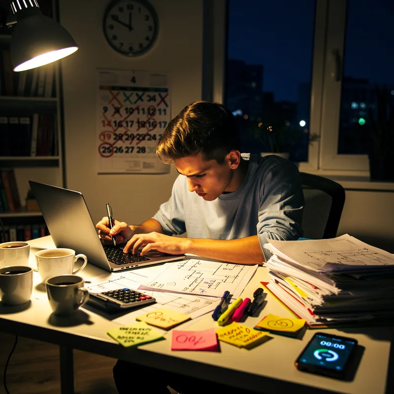 to work like crazy