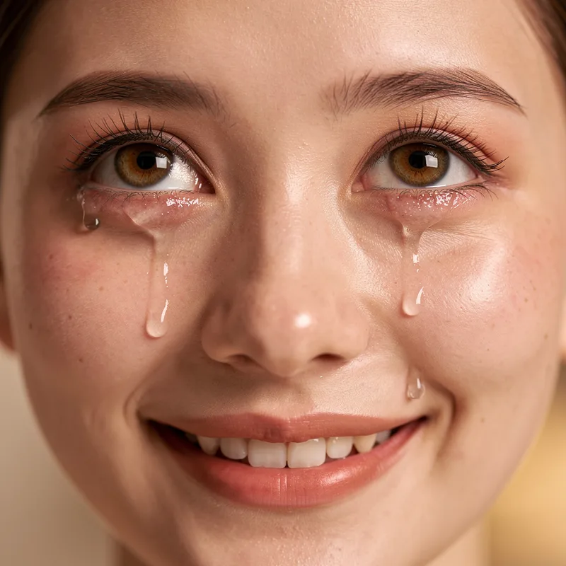 teary-eyed