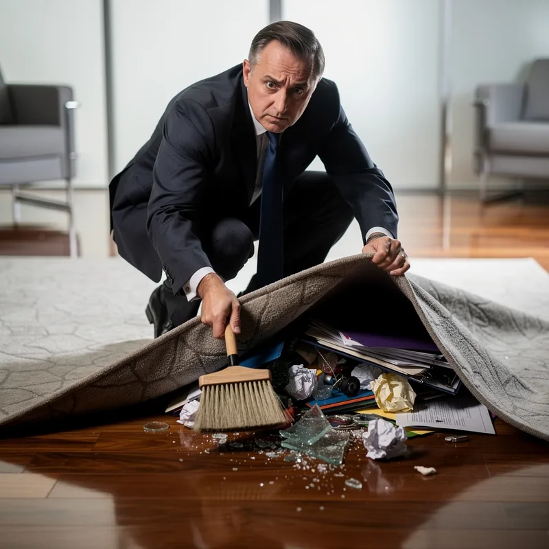 to sweep under the rug
