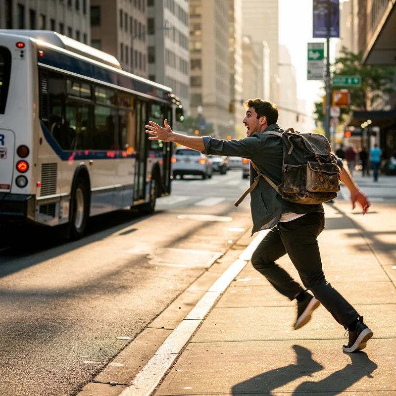 to miss the bus
