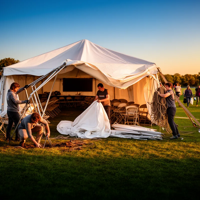 to strike the tent