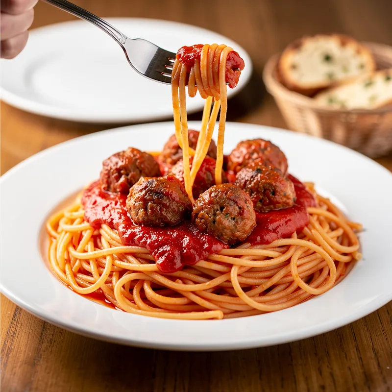 spaghetti and meatballs