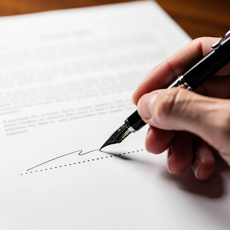 to sign on the dotted line