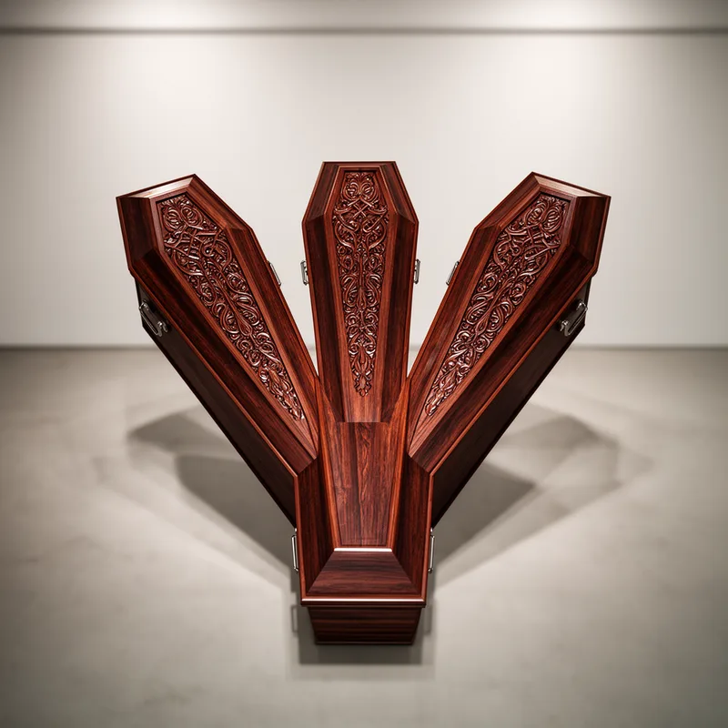 Y-shaped coffin