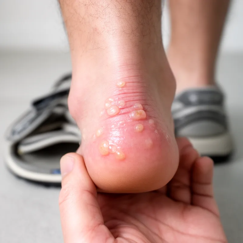 blistered