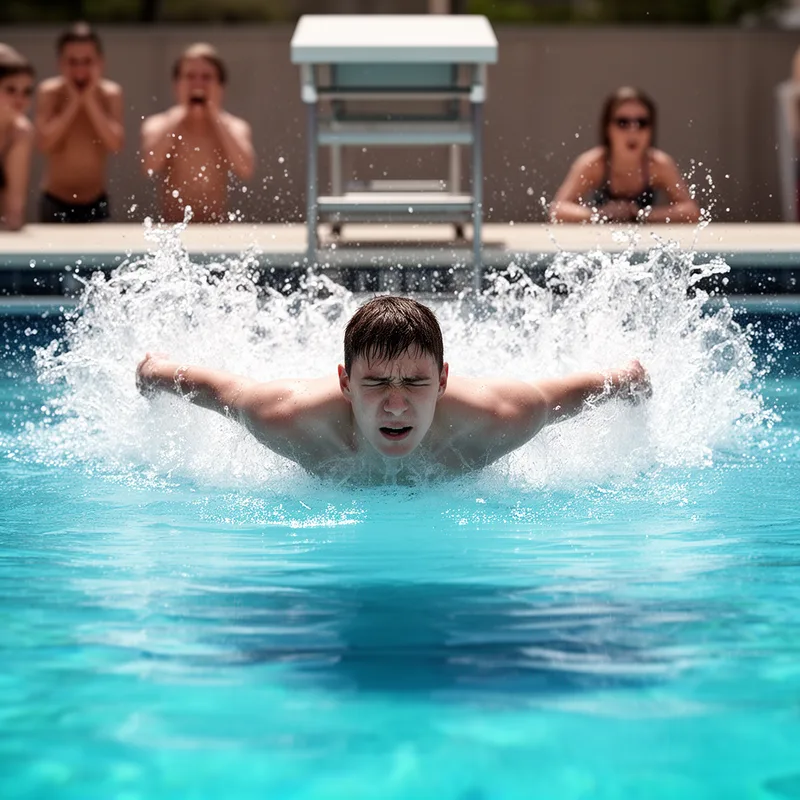 to belly-flop